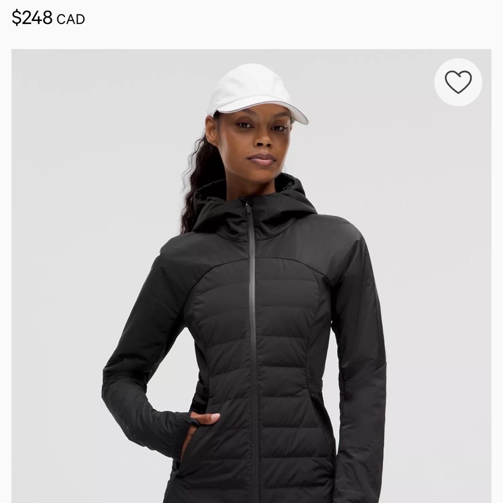 lululemon women's down for it all jacket size 2